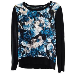 Ann Taylor sweater blouse floral M